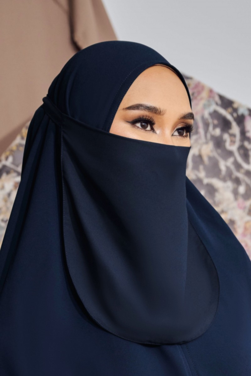 KHADIJA Purdah in Deep Blue